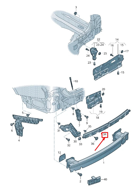 NEW AUDI A6 4A C8 REAR CENTER BUMPER GUIDE SECTION 4K5807458
