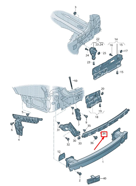 NEW AUDI A6 4A C8 REAR CENTER BUMPER GUIDE SECTION 4K5807458