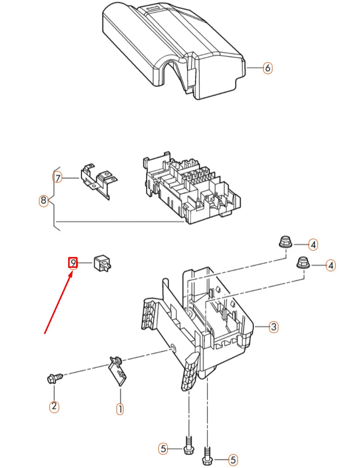 NEW VOLKSWAGEN BEETLE A5 CONTACT CLOSE RELAY 5C0951253A ORIGINAL