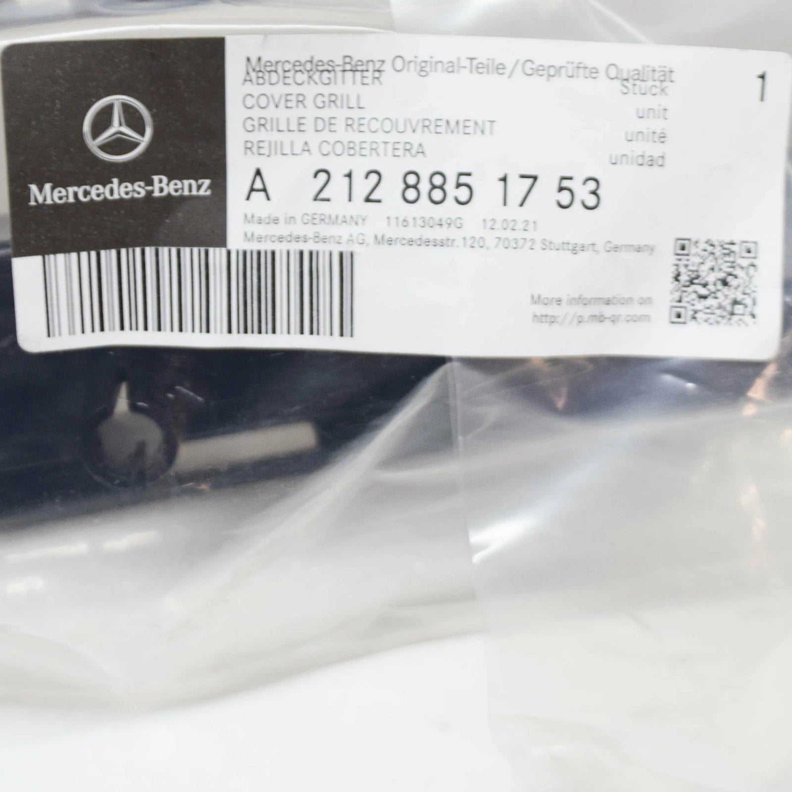 NEW MERCEDES-BENZ E-CLASS W212 FRONT BUMPER LEFT GRILLE A2128851753 2015