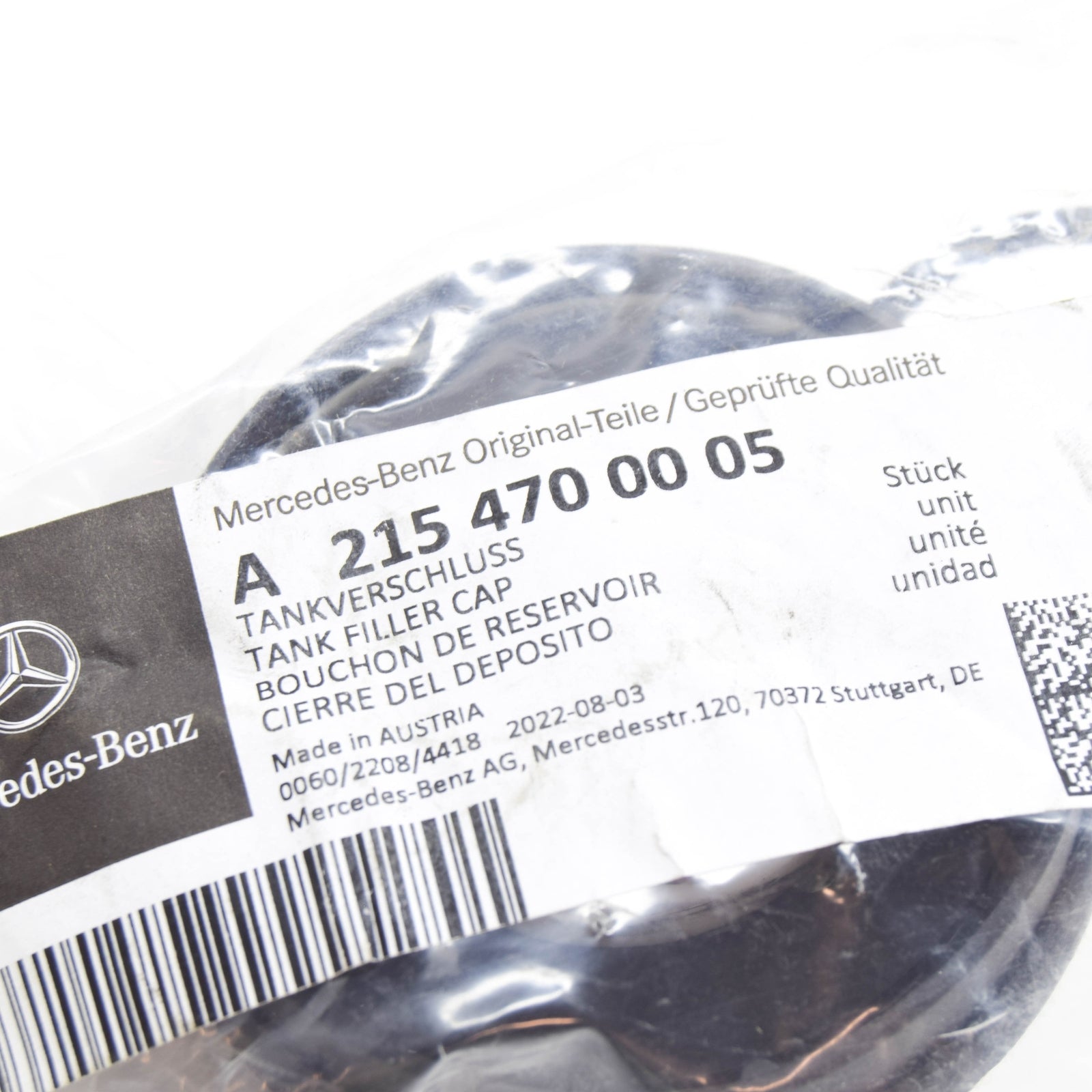 NEW MERCEDES BENZ CL CLASS C215 FUEL TANK FILLER CAP A2154700005 ORIGINAL