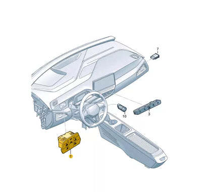 NEW VOLKSWAGEN ID.4 E21 HEADLIGHT SWITCH CONTROL UNIT 10A941193GWVQ