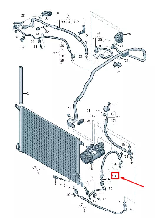 NEW AUDI A8 4N AC REFRIGERANT LINE 4N0260701AJ