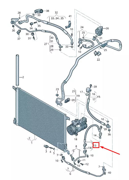 NEW AUDI A8 4N AC REFRIGERANT LINE 4N0260701AJ