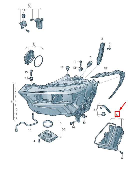 NEW AUDI Q3 F3 LEFT HEADLIGHT COVER CAP 83A941159