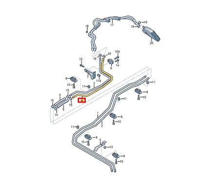 NEW VOLKSWAGEN TRANSPORTER T5 COOLANT HOSE PIPE 7H1819925A ORIGINAL