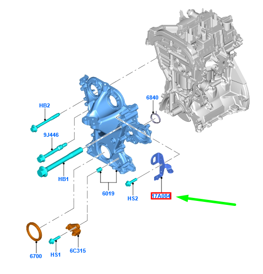new ford mondeo mk5 engine lifting bracket 1761030 cm5g-17a084-eb original