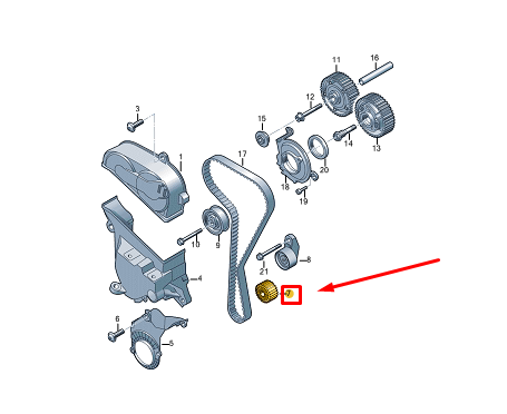 NEW VW GOLF VARIANT CG MK8 ENGINE TOOTHED BELT PULLEY 04C105263E ORIGINAL