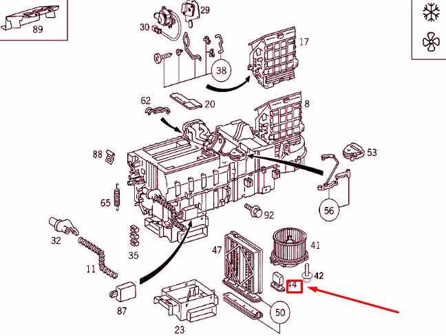 NEW MERCEDES-BENZ ML W163 BLOWER MOTOR RESISTOR A1638200297