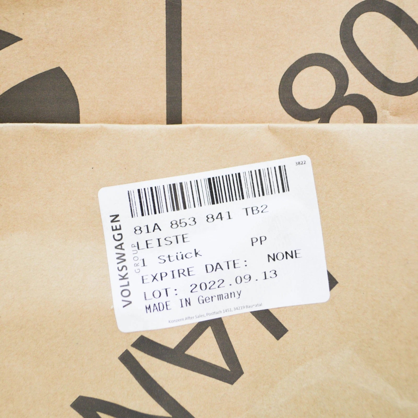 NEW AUDI Q2 REAR BUMPER LEFT TRIM 81A853841TB2