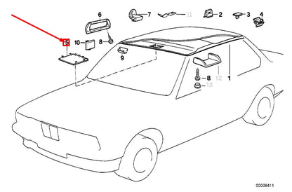 NEW BMW 5 E34 SLIDING ROOF MOTOR COVER 51448126472 8126472 ORIGINAL