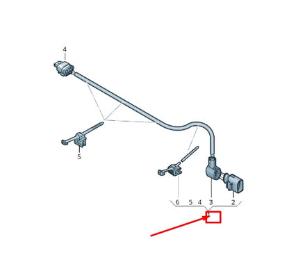 NEW AUDI RS3 LH PRESSURE DIFFERENCE SENDER ADAPTER CABLE LOOM 8V0971157