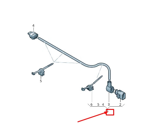 NEW AUDI RS3 LH PRESSURE DIFFERENCE SENDER ADAPTER CABLE LOOM 8V0971157
