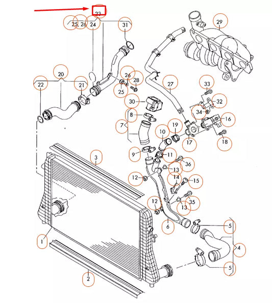 NEW AUDI A3 8P TURBOCHARGER INTERCOOLER PRESSURE PIPE 1K0145762BM