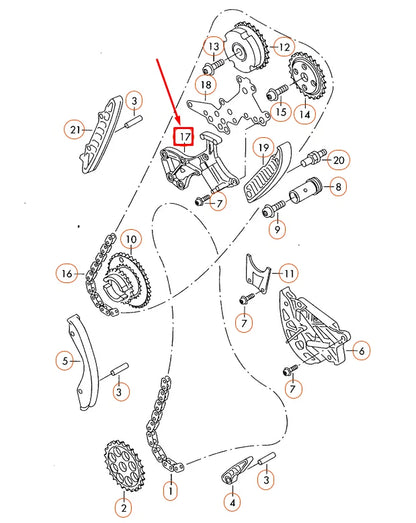 NEW VOLKSWAGEN BEETLE A5 TIMING CHAIN TENSIONIER 07K109217F ORIGINAL