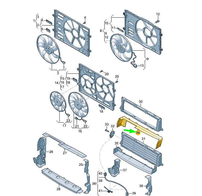 NEW AUDI Q3 F3 RADIATOR UPPER AIR GUIDE 83A121285H