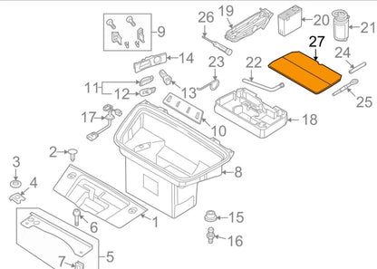 NEW AUDI R8 42 LUGGAGE COMPARTMENT FLOOR COVERING 420863463B1F9 ORIGINAL