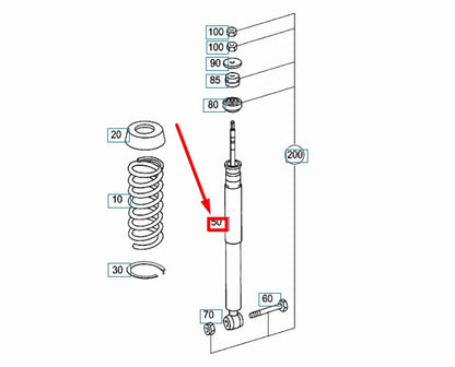 NEW MERCEDES-BENZ C W203 AMG REAR SHOCK ABSORBER A2033261900 ORIGINAL