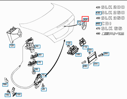 NEW MERCEDES BENZ SLK R172 REAR TRUNK BOOT LID EMBLEM BADGE STAR A1728170016