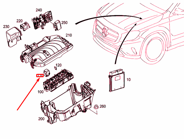 new mercedes-benz gla x156 slot k relay a0025429619 original