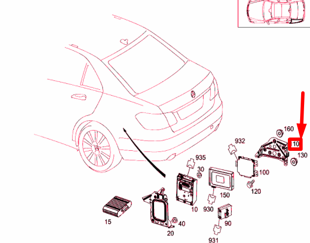 new mercedes-benz e w212 back up camera control unit bracket a2125452740