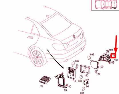 new mercedes-benz e w212 back up camera control unit bracket a2125452740