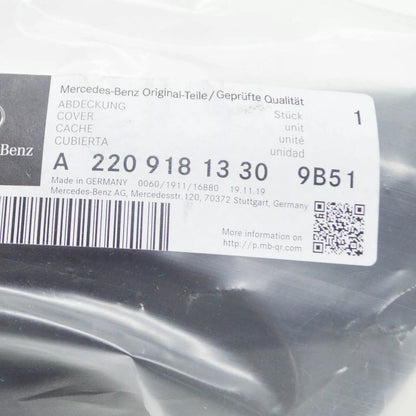 NEW MB S W220 FRONT SEAT LEFT OUTSIDE COVER A22091813309B51