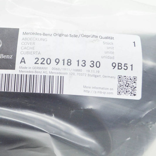 NEW MB S W220 FRONT SEAT LEFT OUTSIDE COVER A22091813309B51