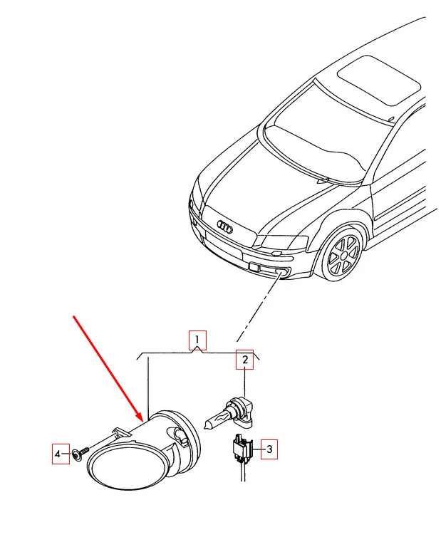 NEW AUDI TT 8J FRONT LEFT FOG LIGHT 8J0941699