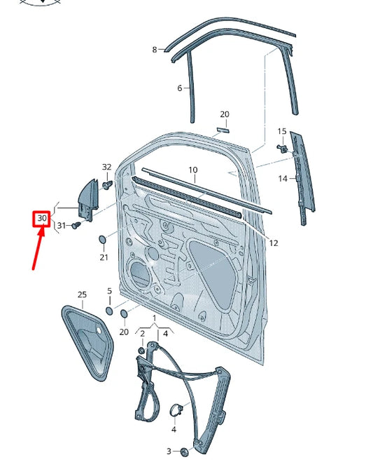 NEW VW T-ROC A11 FRONT RIGHT DOOR EXTERIOR WINDOW TRIM 2GA83797482V