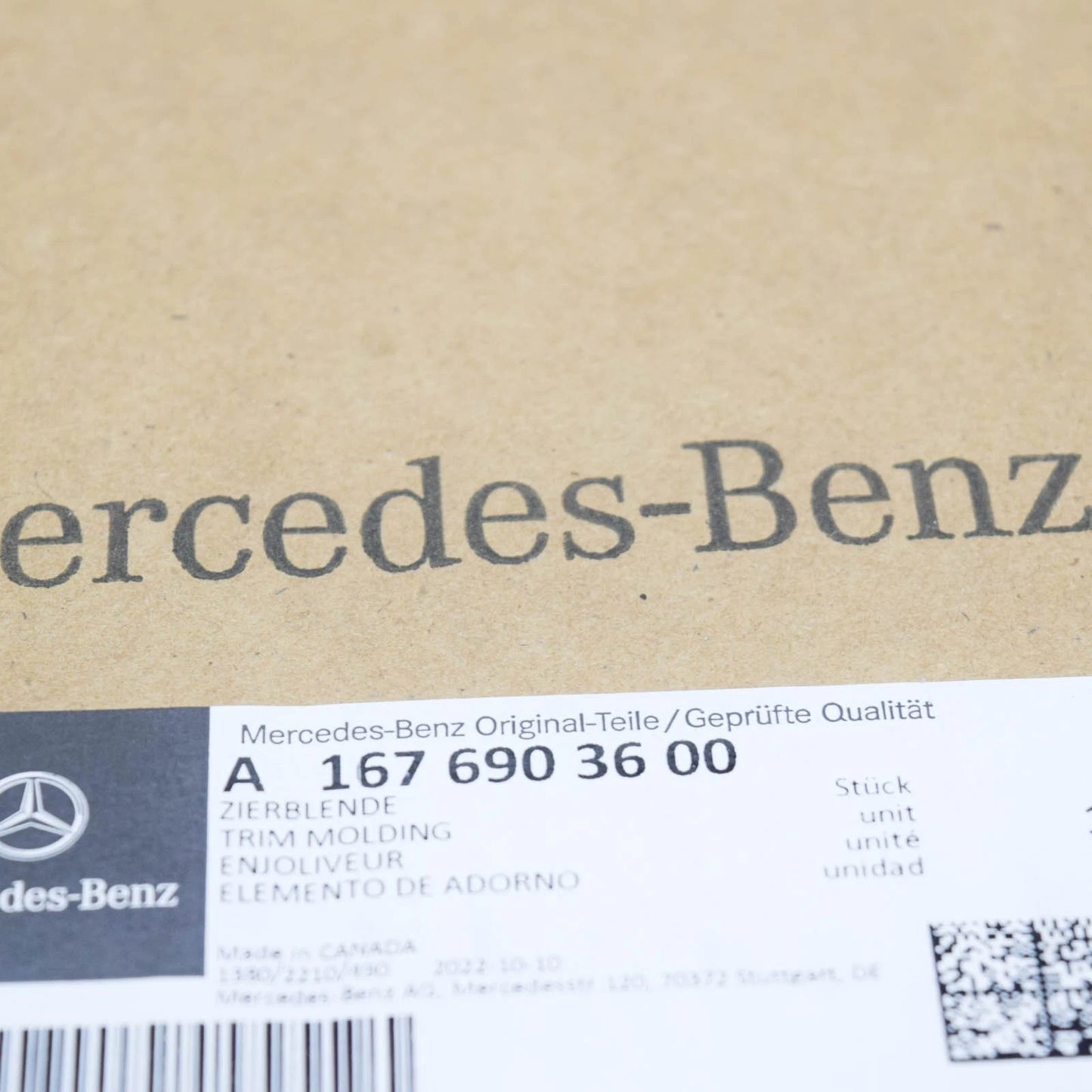 NEW MERCEDES-BENZ GLE W167 REAR RIGHT DOOR VERTICAL TRIM A1676903600 ORIGINAL