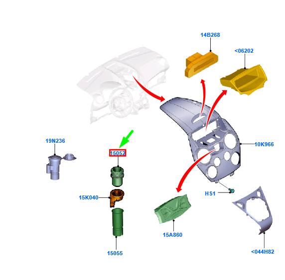 new ford ka mk2 cigar lighter knob and element 1568390 9s51-15055-ba38c5