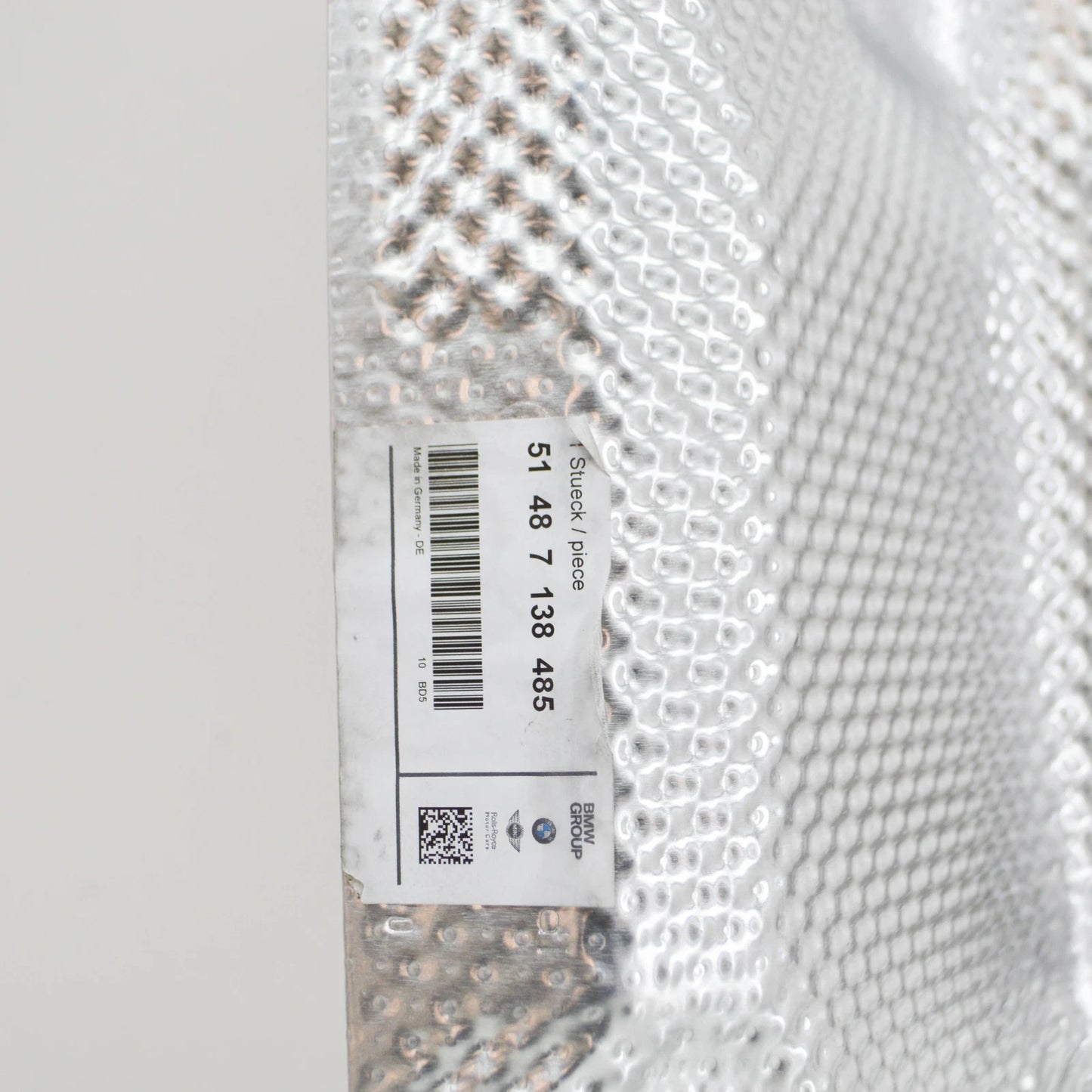 NEW BMW 3 E90 REAR LEFT SILENCER HEAT INSULATION 51487138485 7138485 ORIGINAL