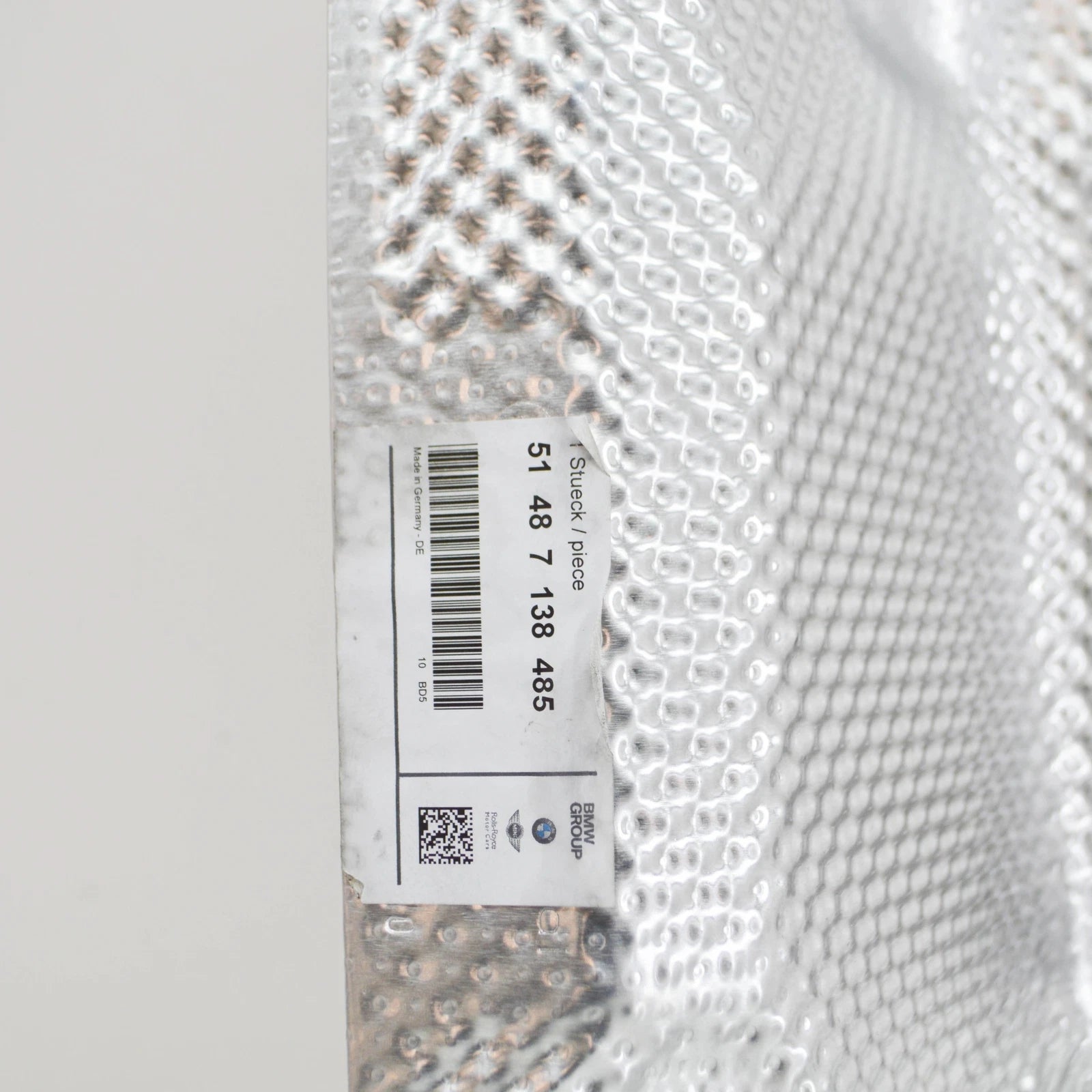 NEW BMW 3 E90 REAR LEFT SILENCER HEAT INSULATION 51487138485 7138485 ORIGINAL