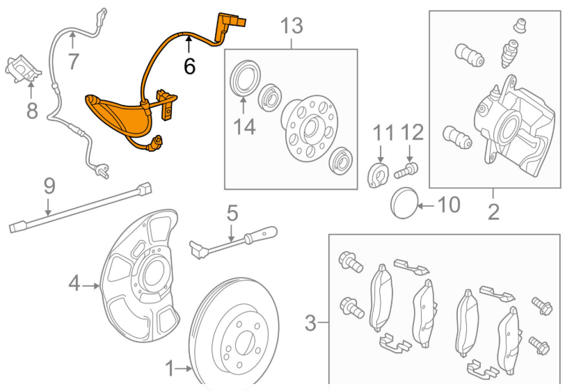 NEW MB E W212 RIGHT FRONT BRAKE PAD WEAR SENSOR PLUG A2125401605 ORIGINAL