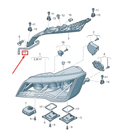 NEW AUDI A7 SPORTBACK 4G FRONT LEFT HEADLIGHT VENT HOSE 4G8941717A