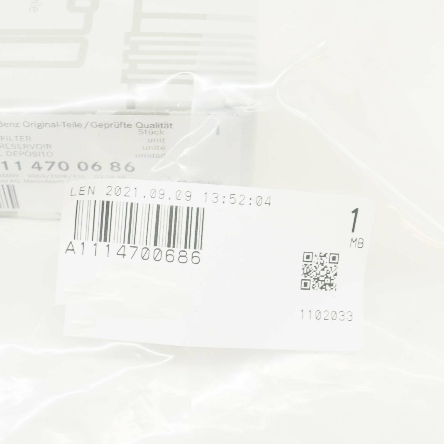 NEW MERCEDES BENZ E W124 FUEL TANK STRAINER A1114700686 ORIGINAL
