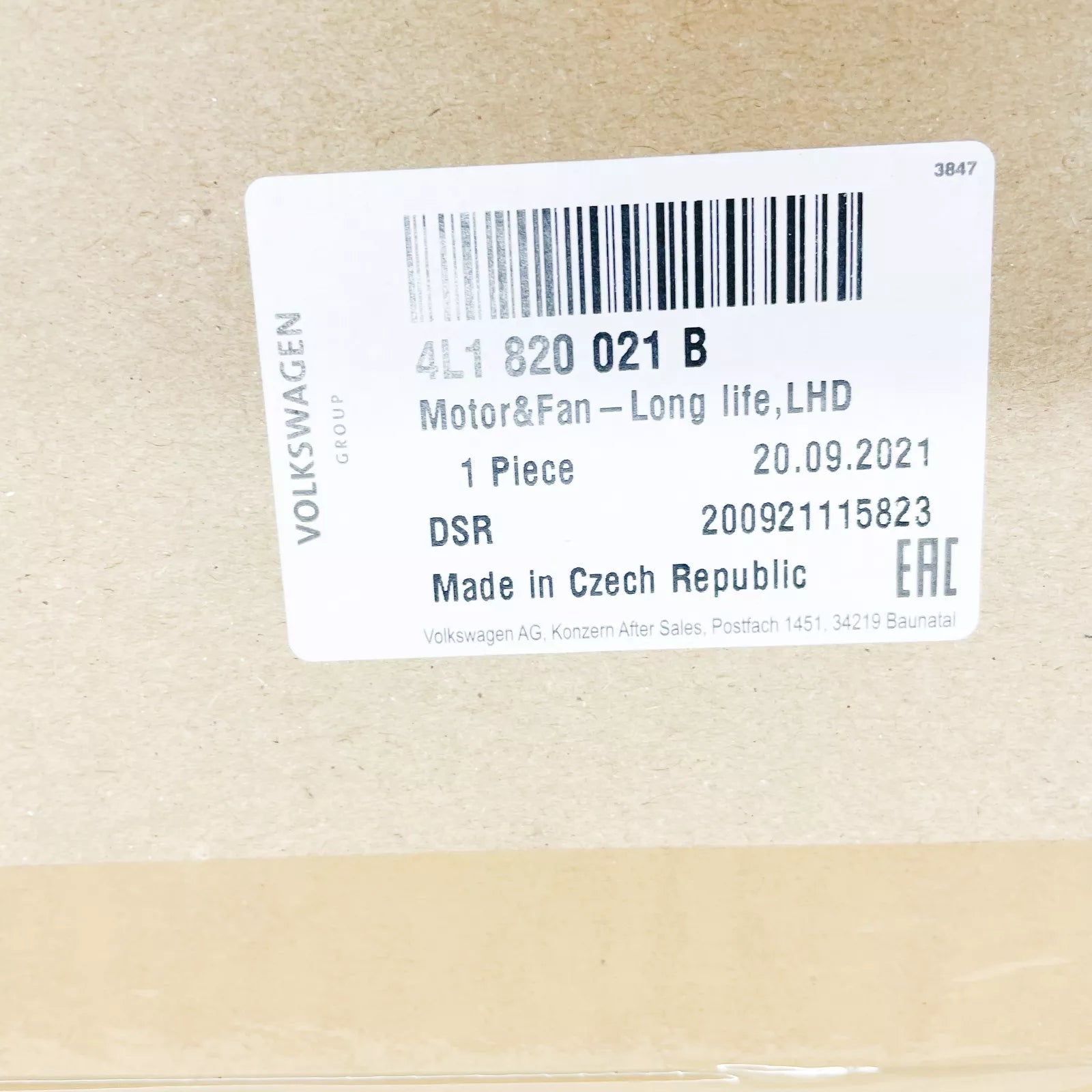 NEW AUDI Q7 4L HEATER BLOWER MOTOR LHD 4L1820021B ORIGINAL