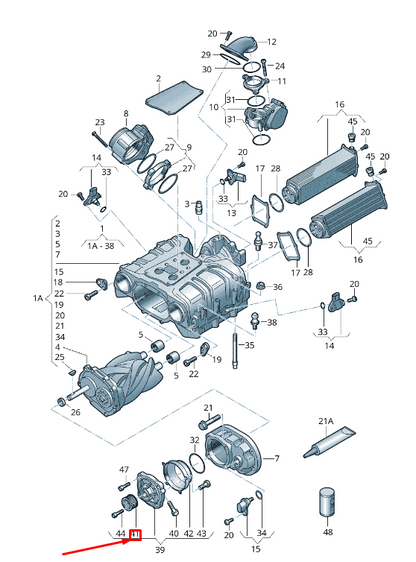 new audi a5 sportback 8t supercharger pulley bearing 06e145255h original
