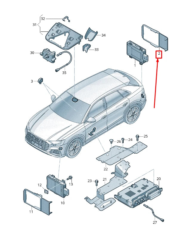 NEW AUDI Q8 4MN REAR LIFTGATE CONTROL UNIT SHIELD 4M8907693 ORIGINAL