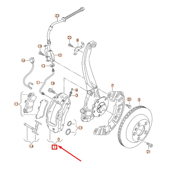 NEW VOLKSWAGEN TOUAREG 7P FRONT LEFT BRAKE CALIPER 7L6615149A 2012 11583362