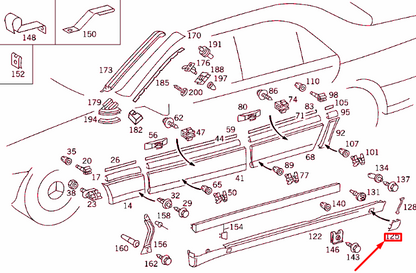 NEW MERCEDES-BENZ S W140 JACKING SOCKET COVERING A14069803309999 ORIGINAL