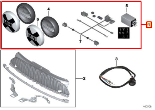 new mini clubman r55 led lights kit 63122288982 original