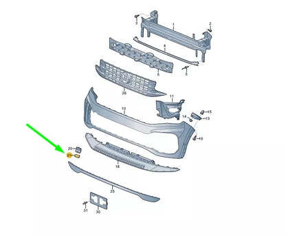 NEW VOLKSWAGEN TERAMONT FRONT BUMPER TOW EYE COVER 3CN807155A041