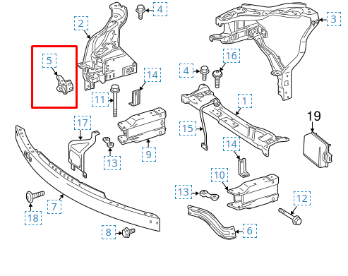 NEW MB E-CLASS W212 FRONT BUMPER RIGHT SUPPORT BRACKET A2126200285 2015 ORIGINAL