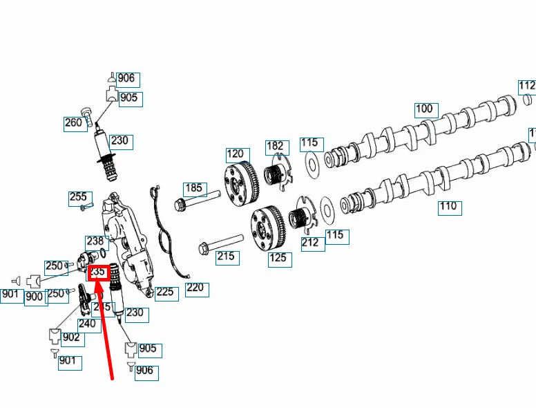 NEW MERCEDES-BENZ C W204 INLET LEFT CAMSHAFT POSITION SENSOR A0009050243