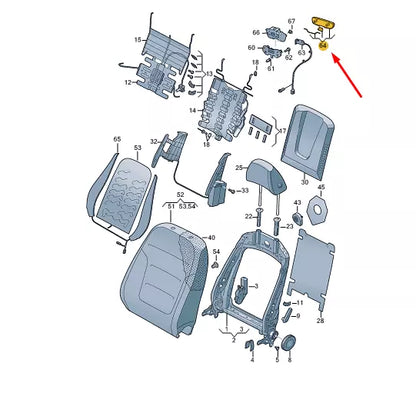 NEW VW TOUAREG 7P MK2 FRONT LEFT SEAT COVER PANEL 4G88801034A1