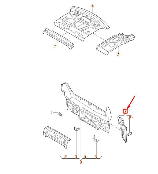 NEW VW JETTA A6 RIGHT TAIL LIGHT MOUNTING 5C6810690 ORIGINAL