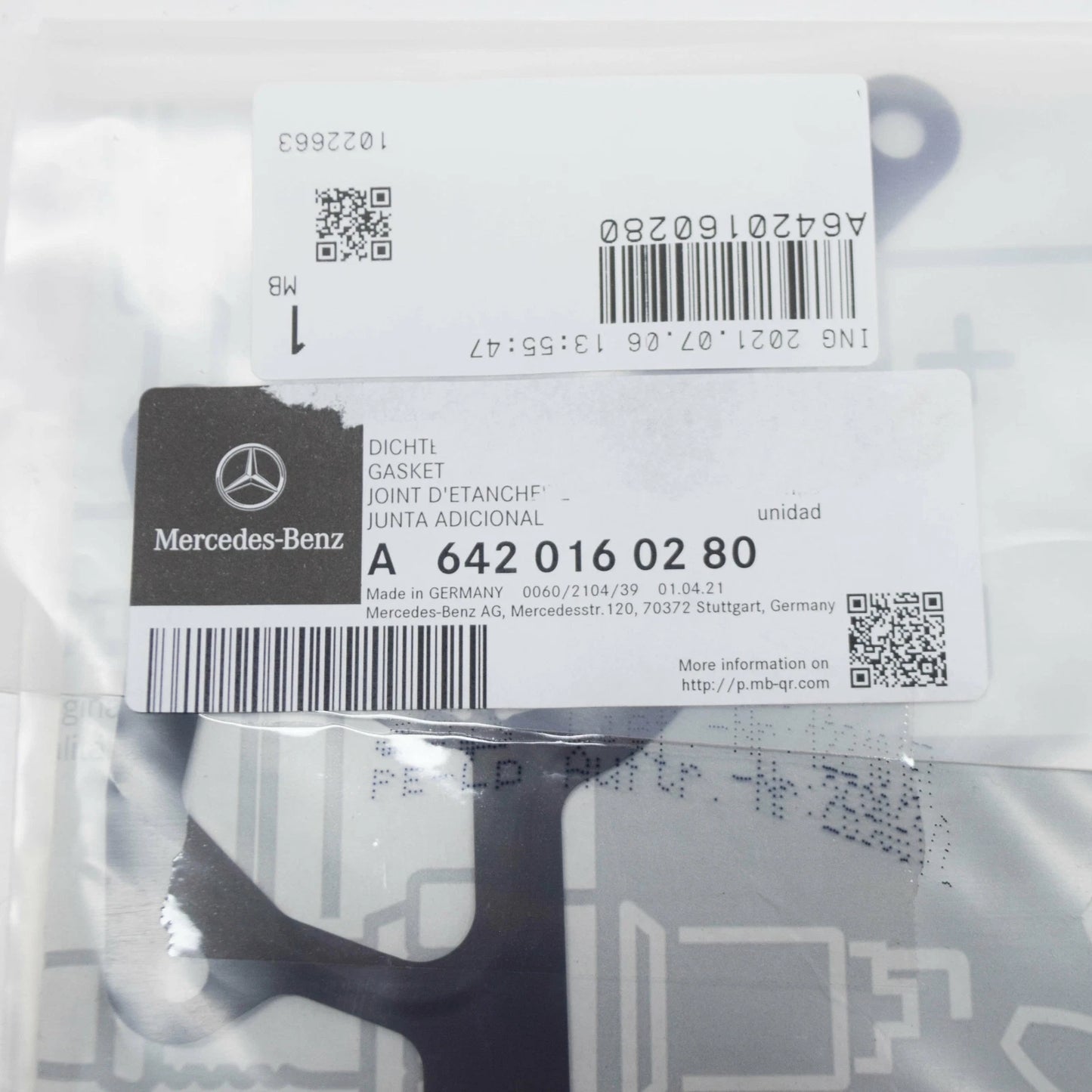 NEW MERCEDES-BENZ ML W164 VACUUM PUMP GASKET A6420160280 ORIGINAL