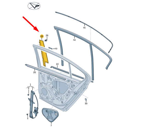 NEW VW PASSAT B8 REAR LEFT DOOR WINDOW FRAME TRIM 3G0839901T041 ORIGINAL